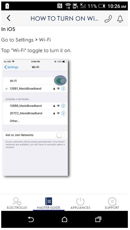 turn on wifi