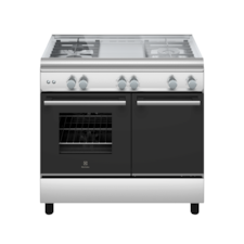 90cm 500 Series freestanding cooker with gas hob and 62L electric oven