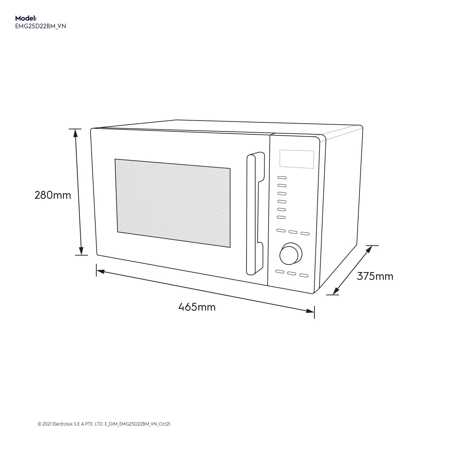 25L UltimateTaste 500 freestanding combination microwave oven EMG25D22BM
