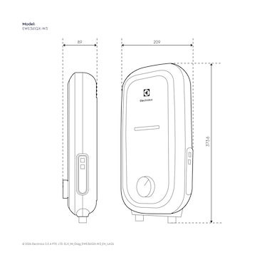 3.6 kW UltimateHome 500 electric instant water heater Comfort Flow Tank