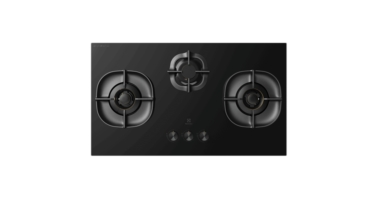 90cm gas stove with 3 cooking zones EHG9350BC Electrolux Malaysia
