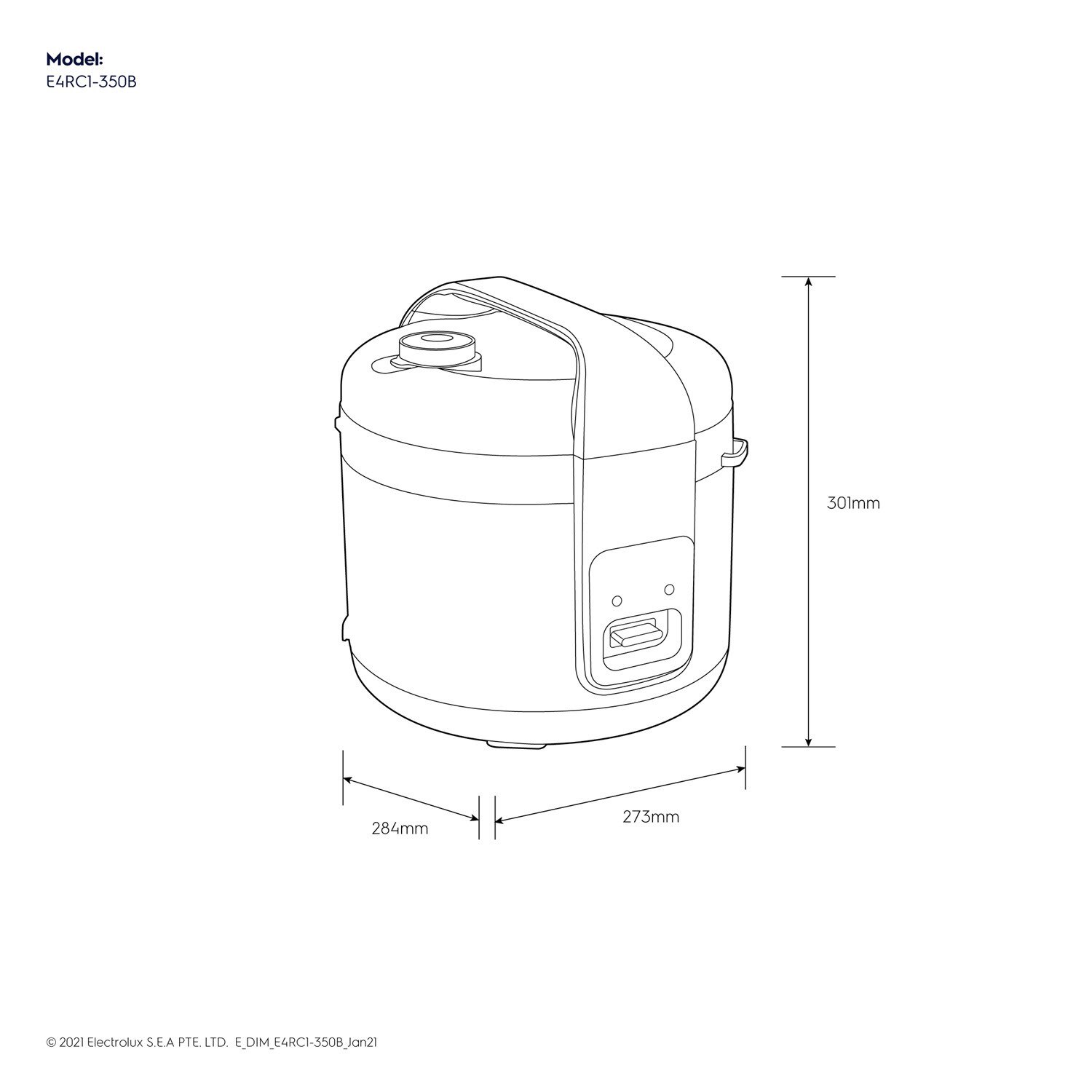 1.8L Create 4 rice cooker E4RC1350B Electrolux Malaysia